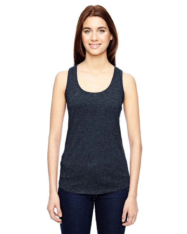 Anvil Ladies Triblend Racerback Tank | Heather Navy