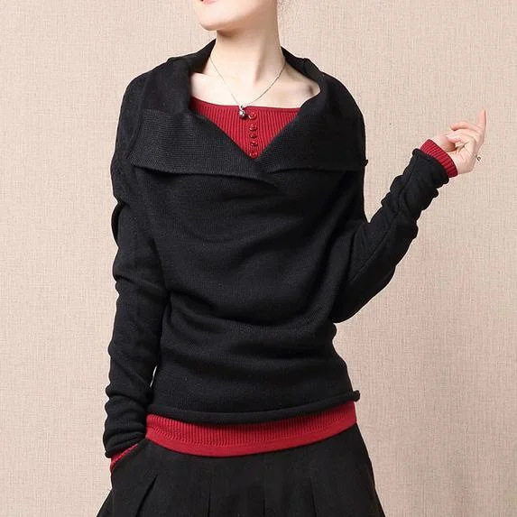 Black Oversize tunic Sweater