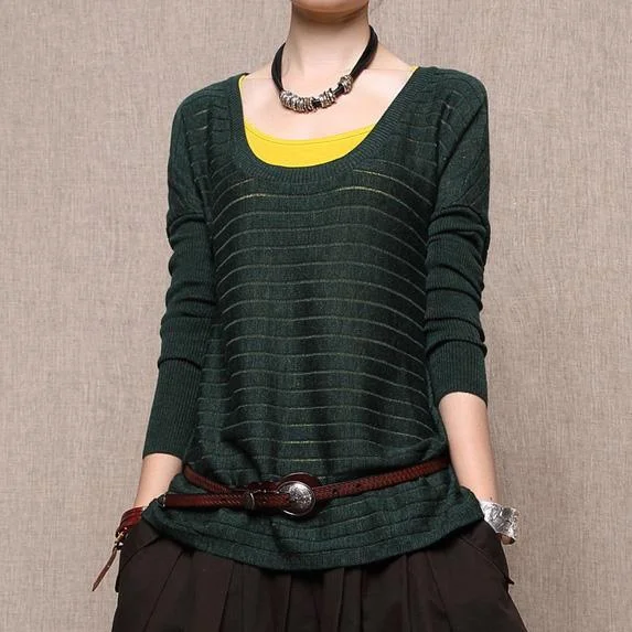 Dark green woolen sweater shirt