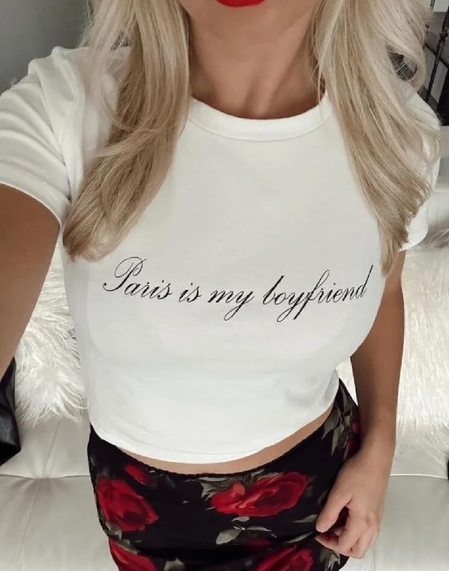 Paris Is My Boyfriend Baby Tee