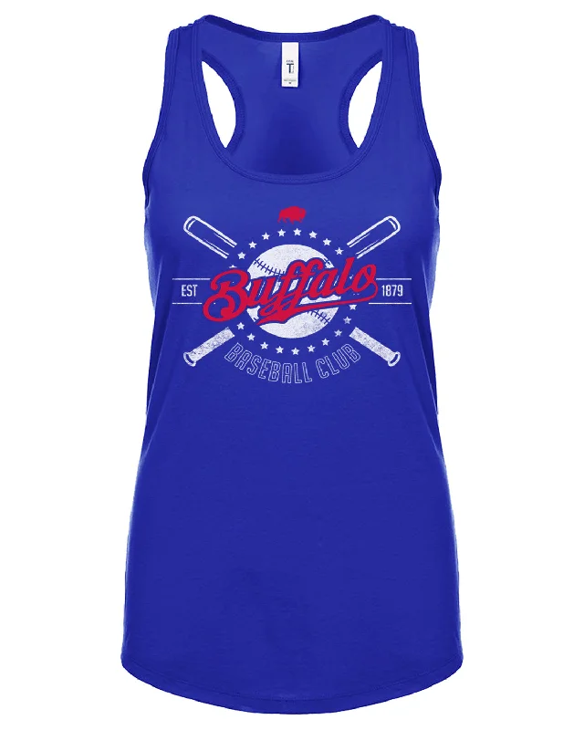 Retro Buffalo Baseball - Ladies Racerback Tank