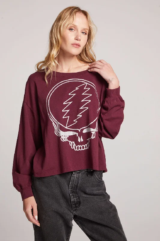 Grateful Dead Silver Stealie Long Sleeve