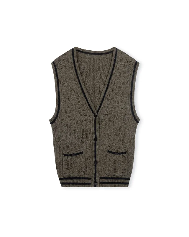 Trimmed Strip Vest